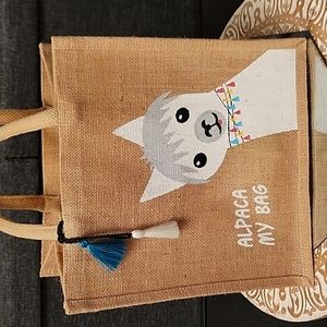 Alpaca Novelty Tote Bag NWOT